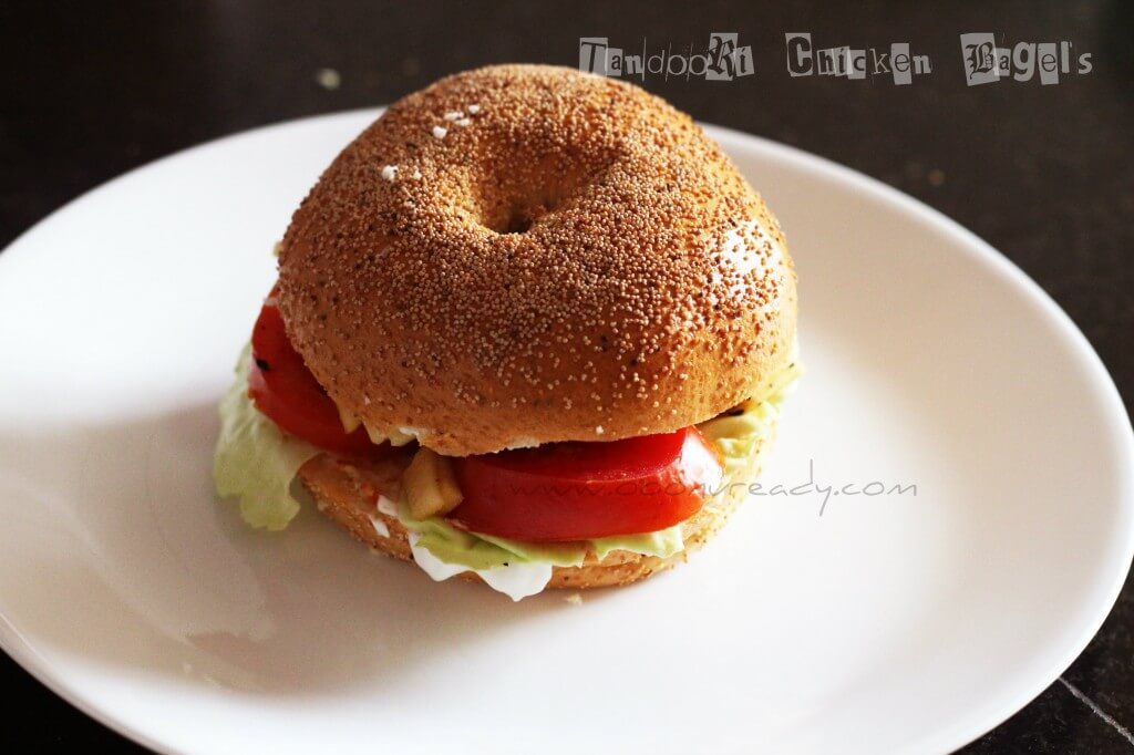 How to make tandoori chicken bagels