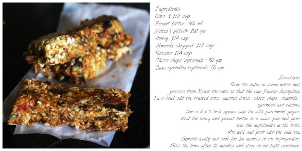 How to make home made granola bars