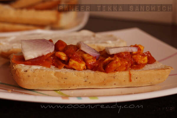 How to make paneer tikka sandwich