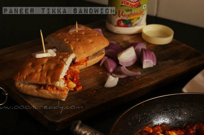 How to make paneer tikka sandwich